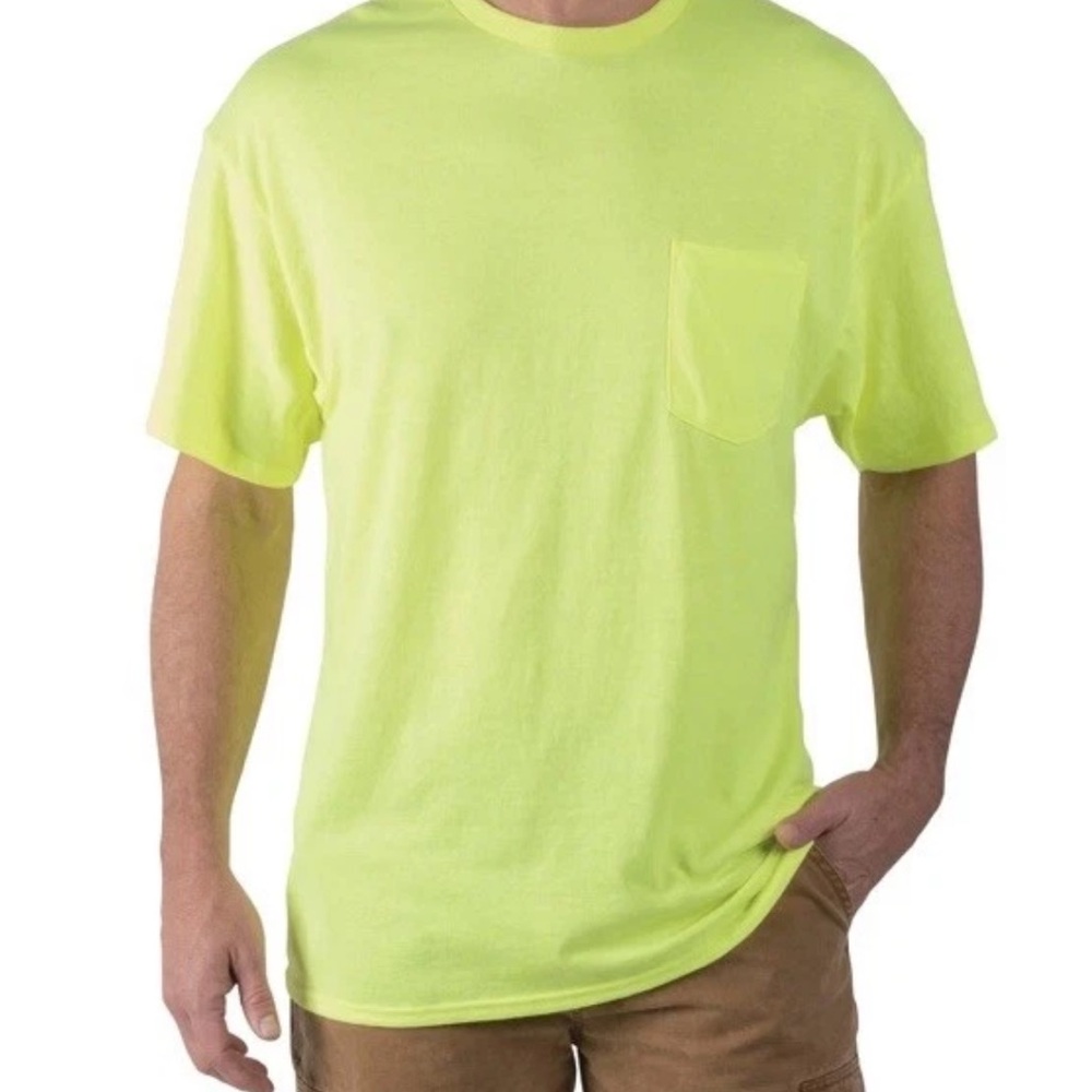 2-pack Walls Men's Working Man's Pocket Tee Short Sleeve Hi-Vis Layering